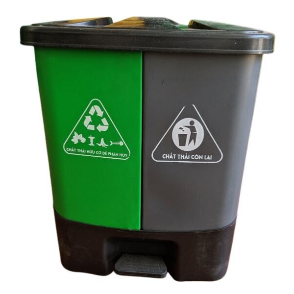  Thùng rác phân loại 2 ngăn 40 lít 