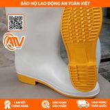  Ủng Cao Su TGP Màu Trắng - Đế Vàng 
