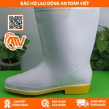  Ủng Cao Su TGP Màu Trắng - Đế Vàng 