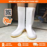  Ủng Cao Su TGP Màu Trắng - Đế Vàng 