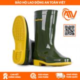  Ủng cao su Thùy Dương 284 xanh rêu - vàng 