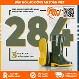  Ủng cao su Thùy Dương 284 xanh rêu - vàng 
