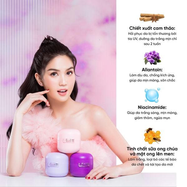 Combo Dưỡng Trắng Da Body - Ủ trắng và tẩy tế bào chết, Lotion, Kem body UME