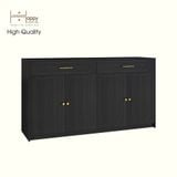  HAPPY FURNITURE , Tủ lưu trữ 4 cửa mở 2 ngăn kéo - NERIS , TCM_147 , 160cm x 40cm x 86cm 