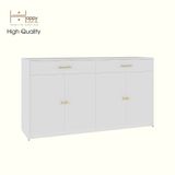  HAPPY FURNITURE , Tủ lưu trữ 4 cửa mở 2 ngăn kéo - NERIS , TCM_147 , 160cm x 40cm x 86cm 
