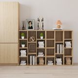  HAPPY FURNITURE , COMBO 2 kệ sách nhiều ngăn - CATY , KSA_099 , 154cm x 28cm x 100cm DxRxC 