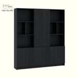  HAPPY FURNITURE , Kệ sách 8 cửa mở - CATY, KSA_083 , 160cm x 28cm x 180cm DxRxC 