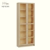 HAPPY FURNITURE , Kệ sách 6 tầng cửa kính đèn LED - CATY, KSA_074_LED , 80cm x 30cm x 202cm DxRxC 