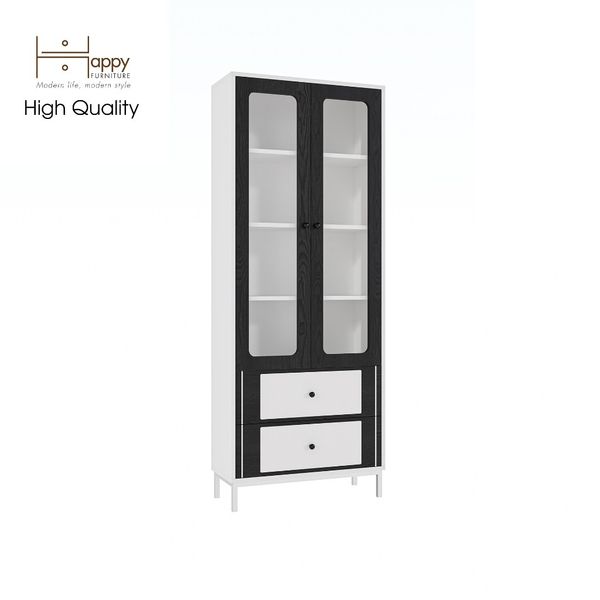  HAPPY FURNITURE , Tủ lưu trữ 2 cửa mở chân sắt - TAKO , TCM_142 , 70cm x 30cm x 180cm 