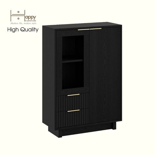  HAPPY FURNITURE , Tủ lưu trữ 2 ngăn kéo 2 cửa mở- NAMI, TLT_041 , 70cm x 30cm x 100cm DxRxC 