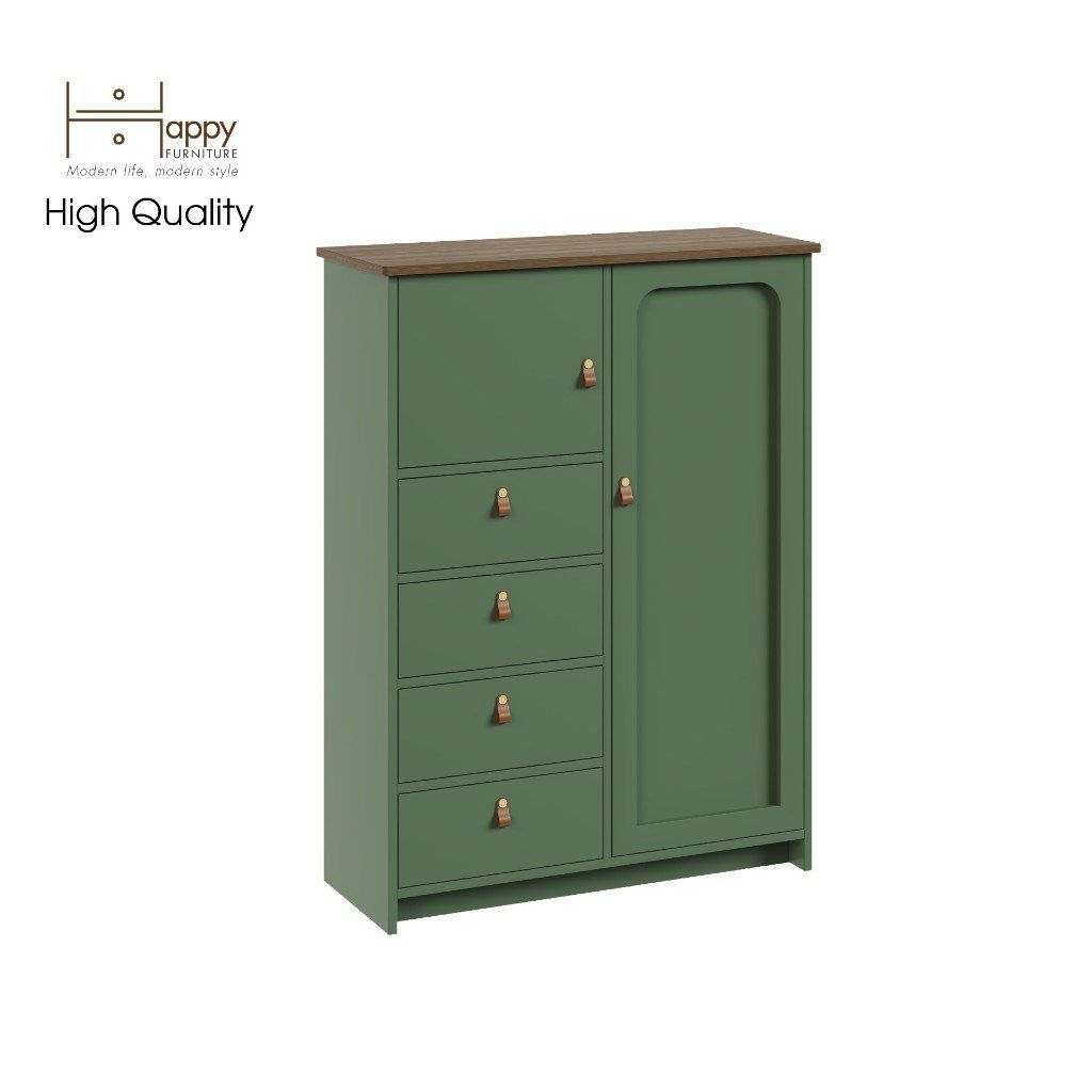  HAPPY FURNITURE , Tủ lưu trữ 5 ngăn 1 cửa mở - NOMIA , TCM_035 , 90cm x 35cm x 120cm 