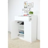  HAPPY FURNITURE , Tủ lưu trữ 2 cánh mở 1 ngăn kéo - OLA , TCM_078 , 80cm x 40cm x 110cm 