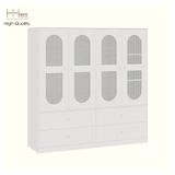  HAPPY FURNITURE , Tủ quần áo 4 cửa mở 4 ngăn kéo - MAY , TCM_250 , 180cm x 54cm x 180cm DxRxC 