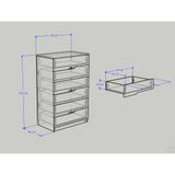  HAPPY FURNITURE , Tủ đựng đồ 6 ngăn kéo - DASH , THK_054 , 76cm x 46cm x 120cm 