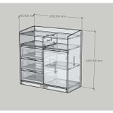 HAPPY FURNITURE , Tủ lưu trữ 3 ngăn kéo 1 cửa mở - KATE , TLT_069 , 100cm x 45cm x 100cm DxRxC 