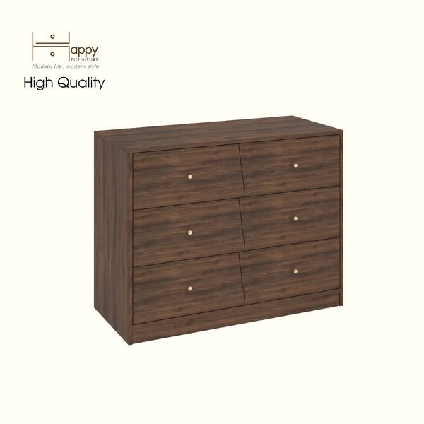  HAPPY FURNITURE , Tủ lưu trữ 6 ngăn kéo - DALEY ,THK_344 , 100cm x 45cm x 77cm DxRxC 