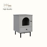  HAPPY FURNITURE , Táp đầu giường cửa kính 1 cánh mở  chân sắt - SISEEL , TCM_182 , 40cm x 40cm x 56cm 