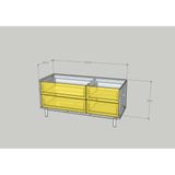  HAPPY FURNITURE , Tủ lưu trữ 4 ngăn kéo - LIVIK, THK_279 , 110cm x 40cm x 52cm DxRxC 