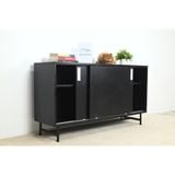  HAPPY FURNITURE , Tủ đựng đồ 2 cánh lùa chân sắt - LUCA , TCL_020 , 128cm x 36cm x 70cm 