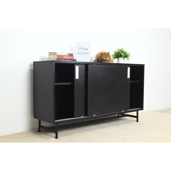  HAPPY FURNITURE , Tủ đựng đồ 2 cánh lùa chân sắt - LUCA , TCL_020 , 128cm x 36cm x 70cm 