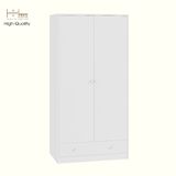  HAPPY FURNITURE , Tủ quần áo 2 cửa mở 1 ngăn kéo - HAPPI, TCM_232 , 90cm x 54cm x 180cm DxRxC 