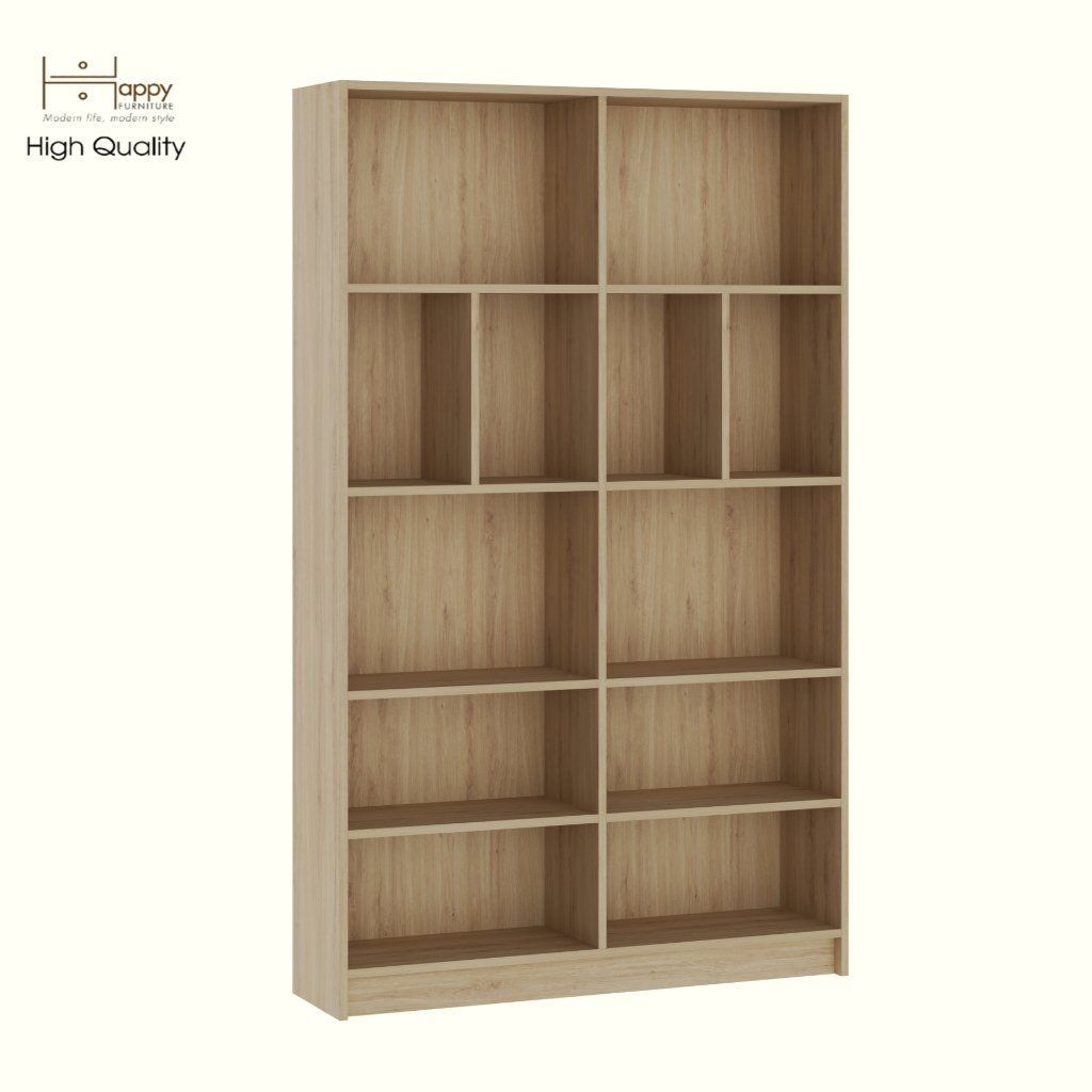  HAPPY FURNITURE , Kệ sách nhiều ngăn - CATY, KSA_086 , 110cm x 28cm x 180cm DxRxC 
