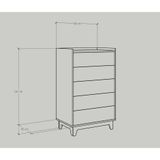  HAPPY FURNITURE , Tủ đựng đồ 5 ngăn kéo - KINA , THK_071 , 68cm x 45cm x 110cm 