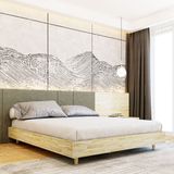  HAPPY FURNITURE , Gỗ tự nhiên , Giường ngủ chân gỗ - FARAH, GNG_178 GNG_179 GNG_180 GNG_181 , 204x27cm 