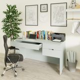  HAPPY FURNITURE , Bàn làm việc 3 ngăn kéo - MOLLY , BAN_062 , 140cm x 58cm x 75cm 