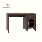  HAPPY FURNITURE , Bàn làm việc 1 ngăn kéo 1 cửa kính - CHEVY, BAN_137 , 120cm x 59cm x 75cm DxRxC 