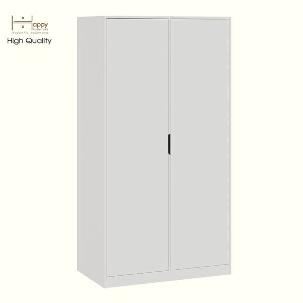  HAPPY FURNITURE ,Tủ quần áo 2 cửa mở - LAYLA , TCM_277 , 100cm x 58cm x 190cm DxRxC 