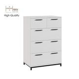  HAPPY FURNITURE , Tủ lưu trữ 5 ngăn kéo chân sắt - LOUIS , THK_062 , 68cm x 45cm x 102cm 