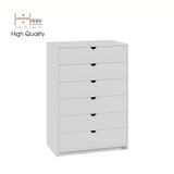  HAPPY FURNITURE , Tủ đựng đồ 6 ngăn kéo - CIRCLE , THK_084 , 76cm x 45cm x 110cm 