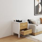  HAPPY FURNITURE , Táp đầu giường 3 ngăn kéo - MOKA , THK_244 , 55cm x 45cm x 58cm DxRxC 