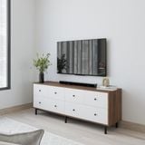  HAPPY FURNITURE , Tủ lưu trữ 6 ngăn kéo - LIVIK, THK_277 , 160cm x 40cm x 60cm DxRxC 