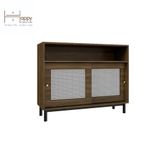  HAPPY FURNITURE , Tủ đựng đồ 2 cánh lùa chân sắt - ROTAN , TCL_033 , 100cm x 34cm x 80cm 