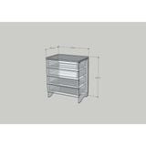  HAPPY FURNITURE , Tủ lưu trữ 4 ngăn kéo - CHEVY, THK_261 , 70cm x 45cm x 82cm DxRxC 