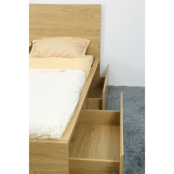  HAPPY FURNITURE , Giường ngủ 2 hộc tủ kéo - DOOBIE , GNG_001 GNG_002 GNG_003 GNG_004 , 207x38cm , dài x cao 