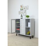  HAPPY FURNITURE , Tủ giày 2 cửa mở chân sắt - ROTAN , TCM_130 , 100cm x 34cm x 94cm 