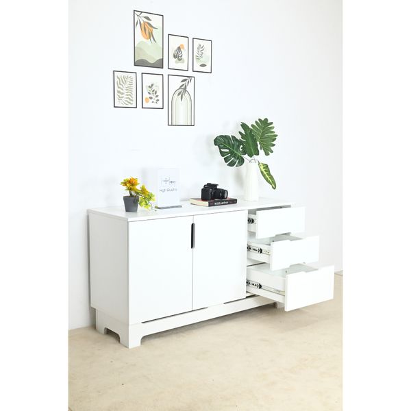  HAPPY FURNITURE , Tủ lưu trữ 2 cánh mở 3 ngăn kéo - MOLLY , TCM_101 , 120cm x 40cm x 68cm 