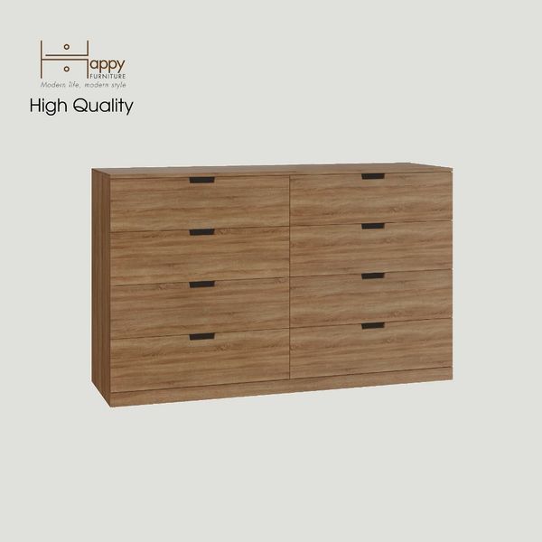  HAPPY FURNITURE , Tủ đựng đồ 8 ngăn kéo - SCANDINA , THK_097 , 160cm x 47cm x 98cm 