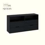  HAPPY FURNITURE , Tủ lưu trữ 4 ngăn kéo - LAYLA , THK_330 , 140cm x 40cm x 70cm DxRxC 