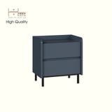  HAPPY FURNITURE , Táp đầu giường 2 ngăn kéo chân sắt - LAVIA , THK_153 , 50cm x 40cm x 54cm 