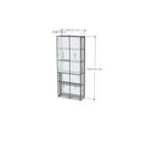  HAPPY FURNITURE , gỗ tự nhiên - kệ sách 5 tầng 4 cửa mở - JOCASTA , KSA_059 , 80cm x 30cm x 192cm 