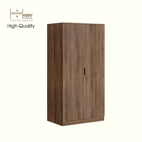 HAPPY FURNITURE , Tủ quần áo 2 cửa mở 2 ngăn kéo - DASH , TCM_022 , 90cm x 58cm x 180cm 
