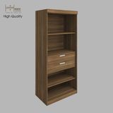  HAPPY FURNITURE , kệ sách 6 tầng 2 ngăn kéo - CATY , KSA_005 , 90cm x 55cm x 207cm 