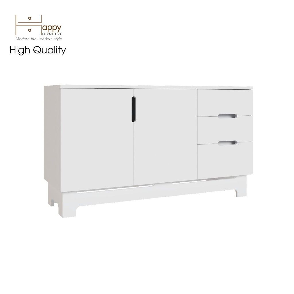  HAPPY FURNITURE , Tủ lưu trữ 2 cánh mở 3 ngăn kéo - MOLLY , TCM_101 , 120cm x 40cm x 68cm 