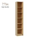 HAPPY FURNITURE , kệ sách 6 tầng size nhỏ tích hợp đèn LED - CATY , KSA_009_LED , 40cm x 28cm x 202cm 
