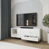  HAPPY FURNITURE , Kệ TV 4 cửa mở 2 ngăn kéo - HAPPI, KTV_081 , 160cm x 40cm x 62cm DxRxC 