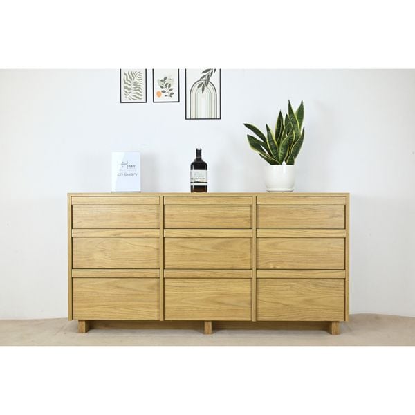  HAPPY FURNITURE , Tủ đựng đồ 9 ngăn kéo - MAVIS , THK_146 , 140cm x 35cm x 72cm 